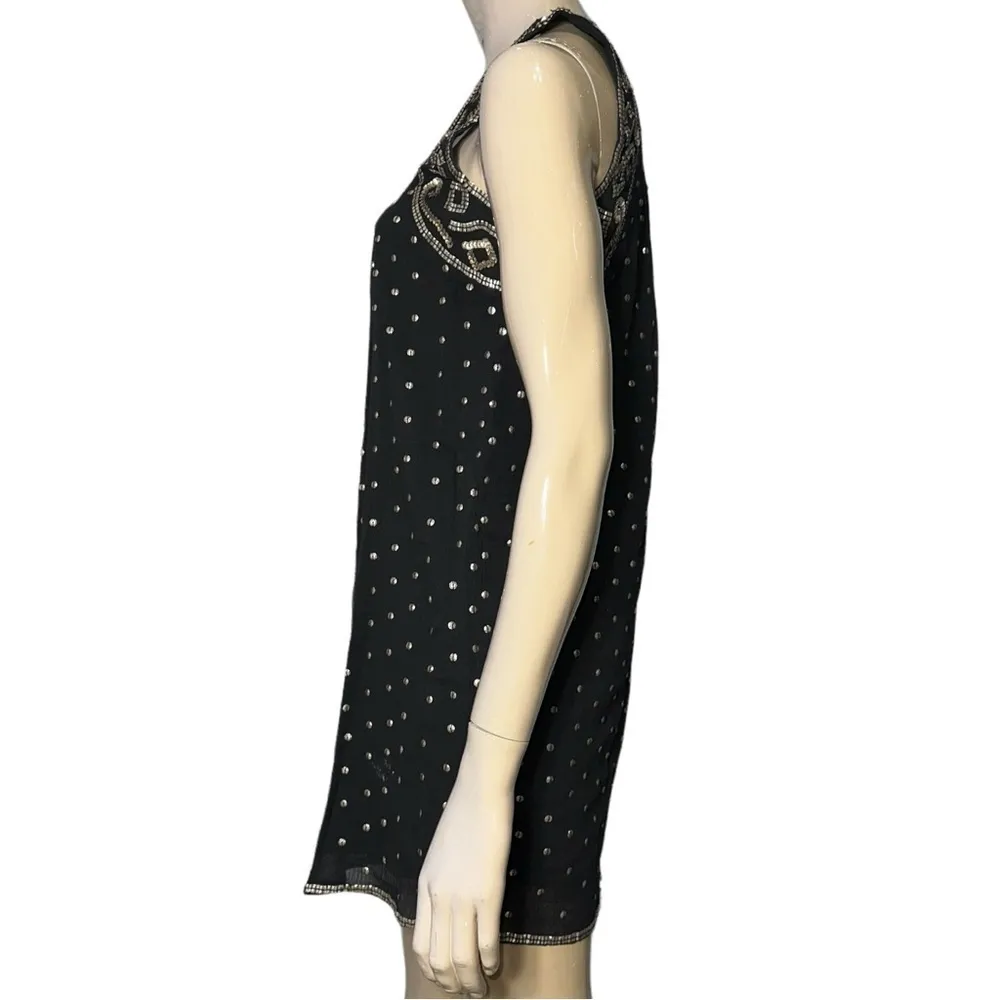 Calypso St Barth Women’s Size S Black Silver Sequin Cotton Sleeveless Tank Dress - Image 3