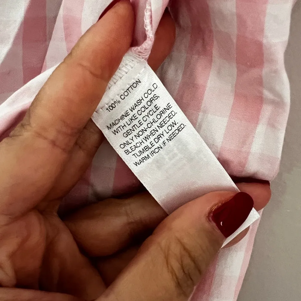 VINEYARD VINES Plaid Button Down Light Pink Shirt Sz 00 - Image 4