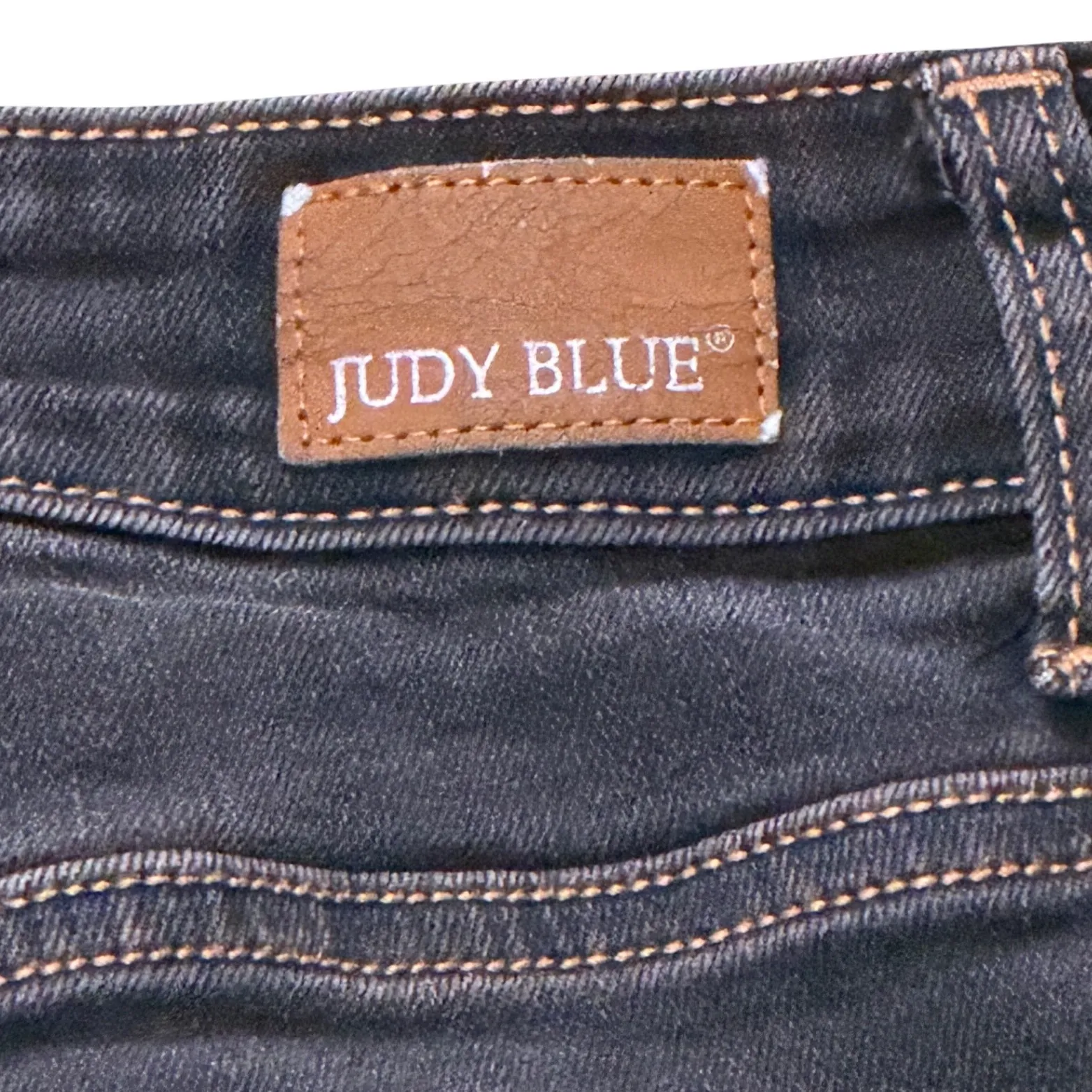 Judy Blue Womens 3XL Denim Bermuda Shorts Plus Size Dark Wash Stretch Casual - Image 3