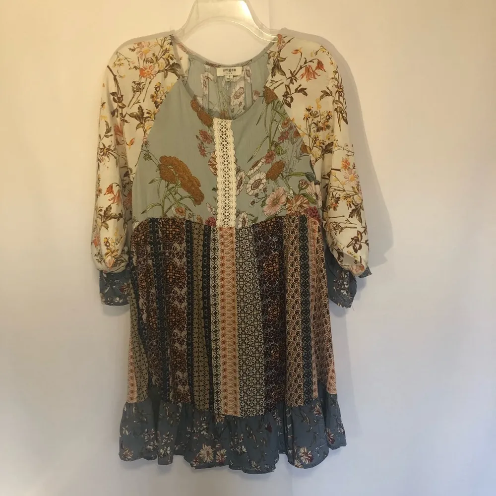 boho patchwork floral dress - Image 5