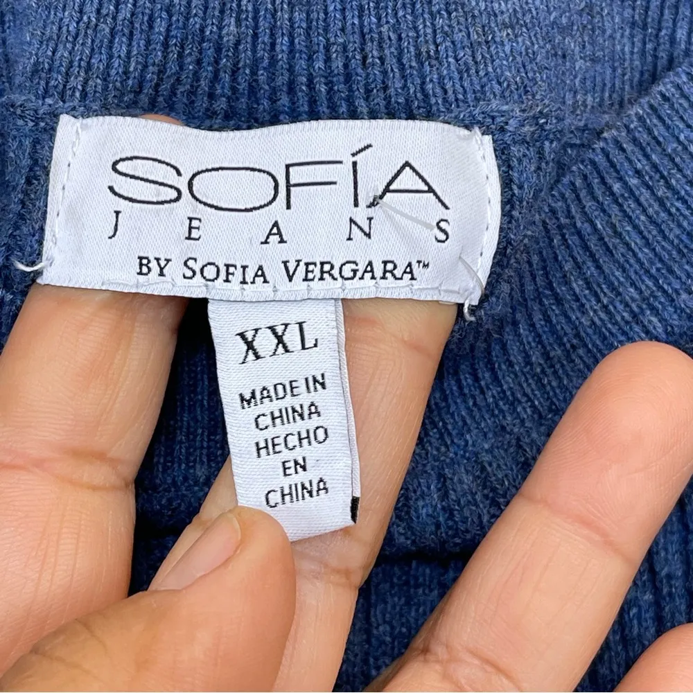Sofía Jeans by Sofia Vergara boatneck sweater SZ XXL - Image 8