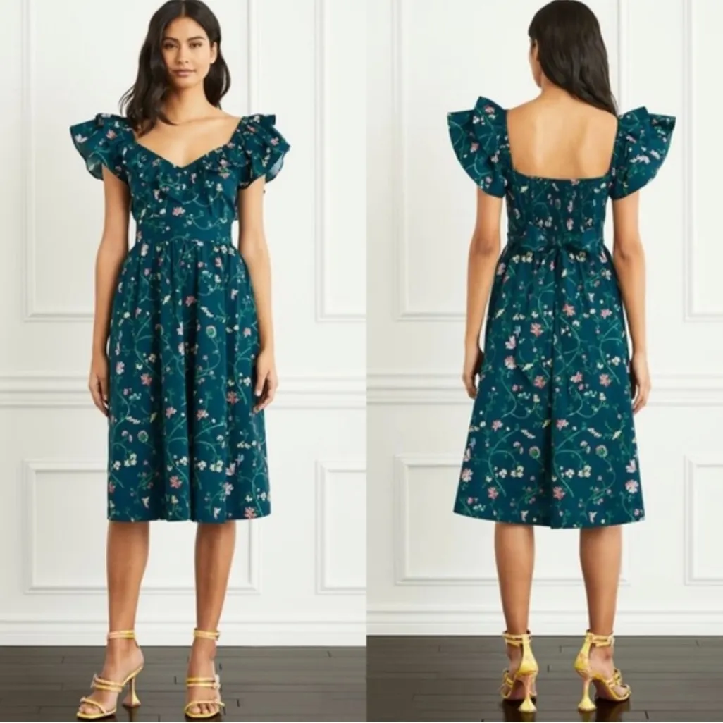 NWT Hill House Ava Dress in Moody Floral - Image 2