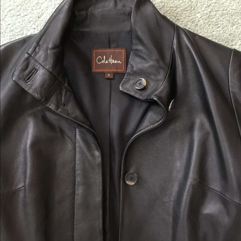 Super soft leather long jacket🖤🖤🖤 - Image 4