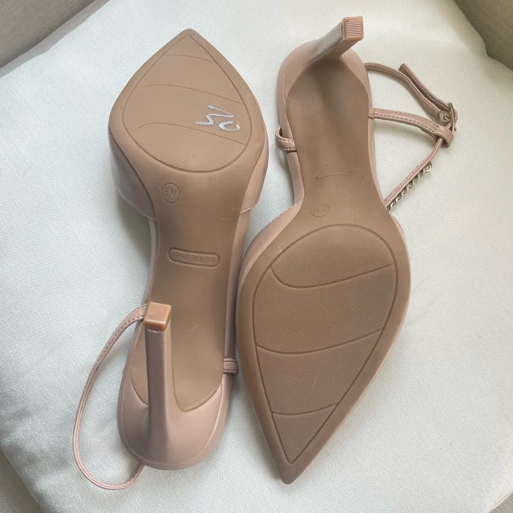 Slingback Pointed Toe Pump nude shoes - Image 5