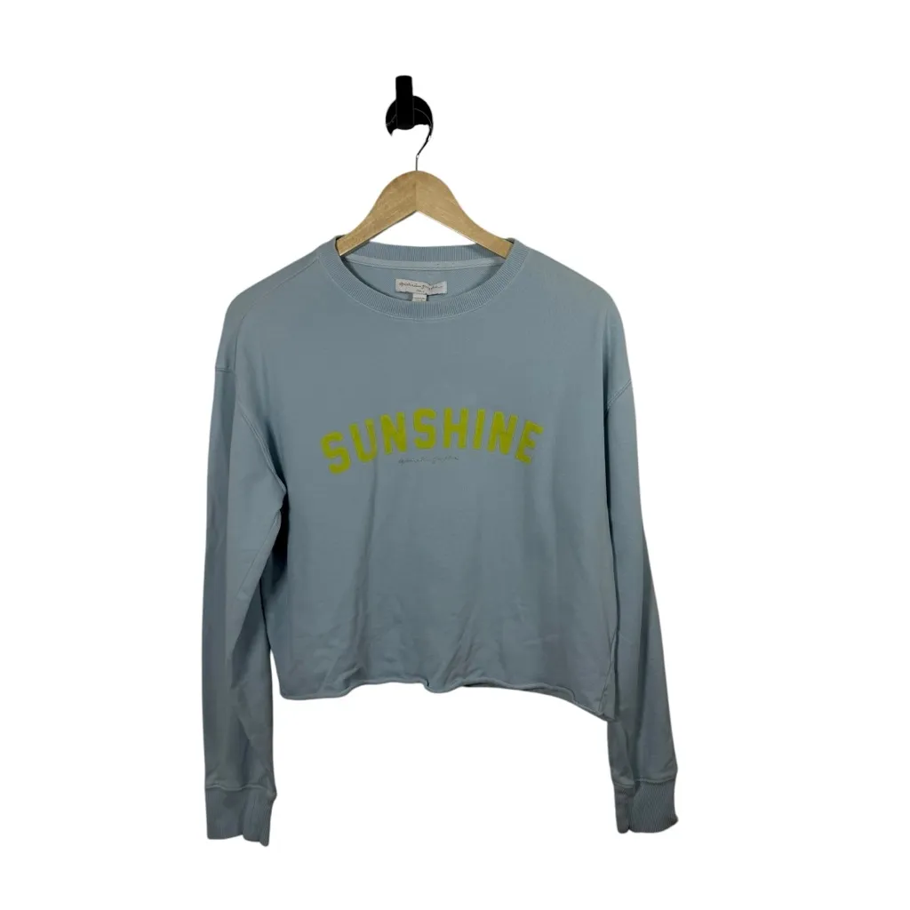 Spiritual Gangster Women’s Sunshine Mazzy Crewneck Pullover Blue/Yellow S - Image 5