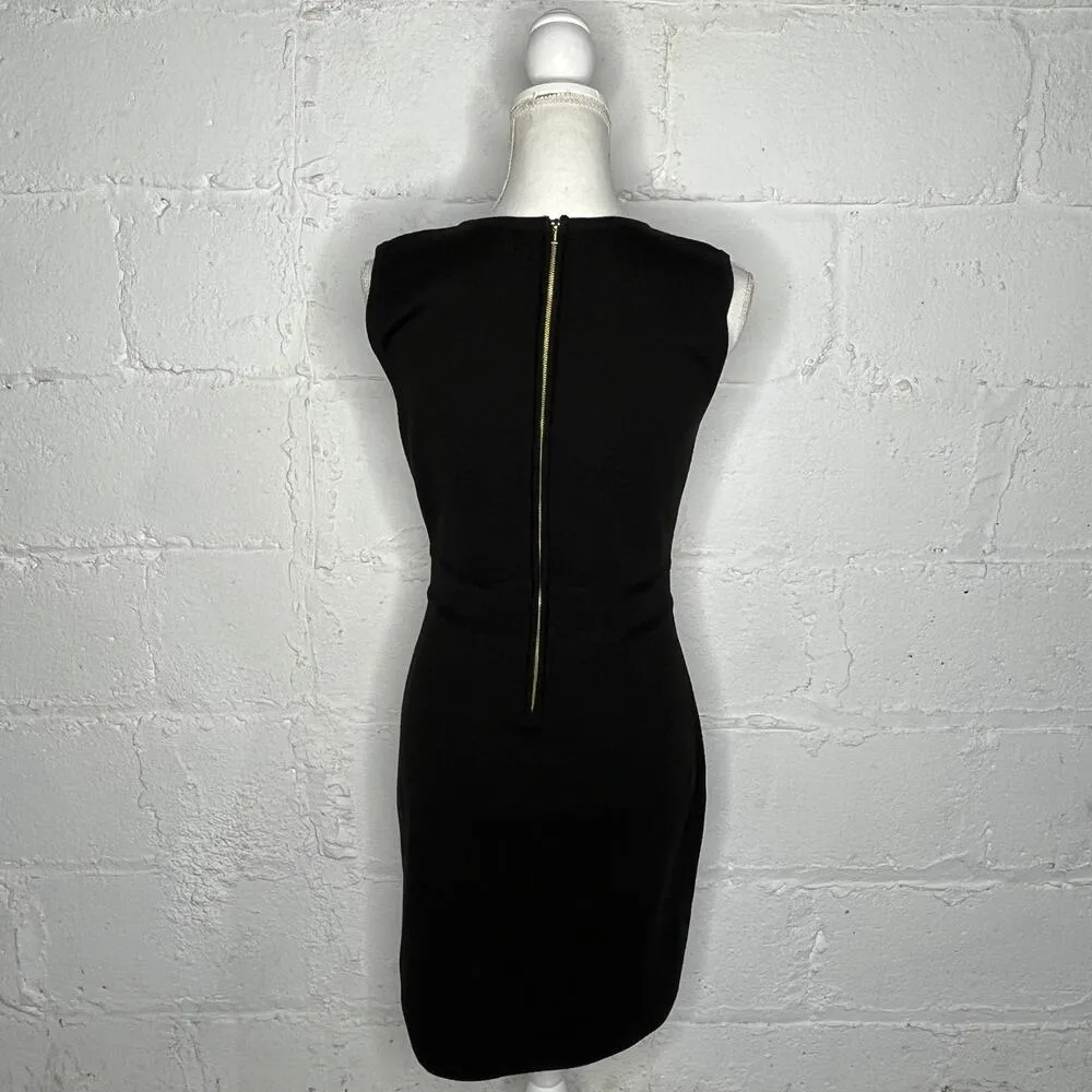Calvin Klein Women's Black Sleeveless Crewneck Fitted Bodycon Dress Size 2 - Image 2