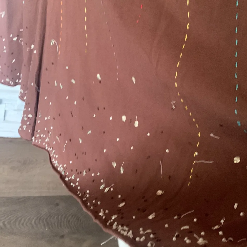 a common thread brown embellished skirt - Image 4