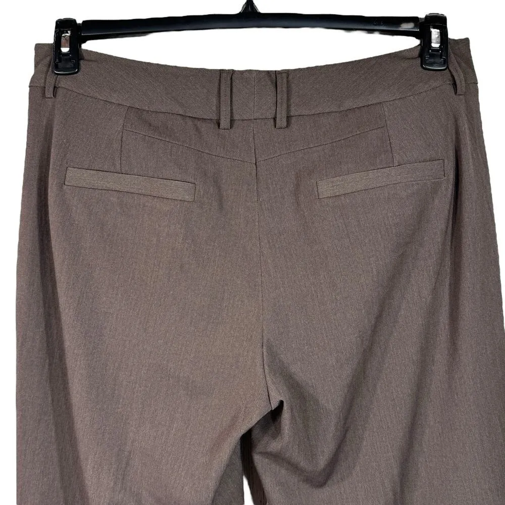 Eddie Bauer SZ 14 Womens Blakely Fit Dress Pants Zip-Fly Stretch Bootcut Brown - Image 5