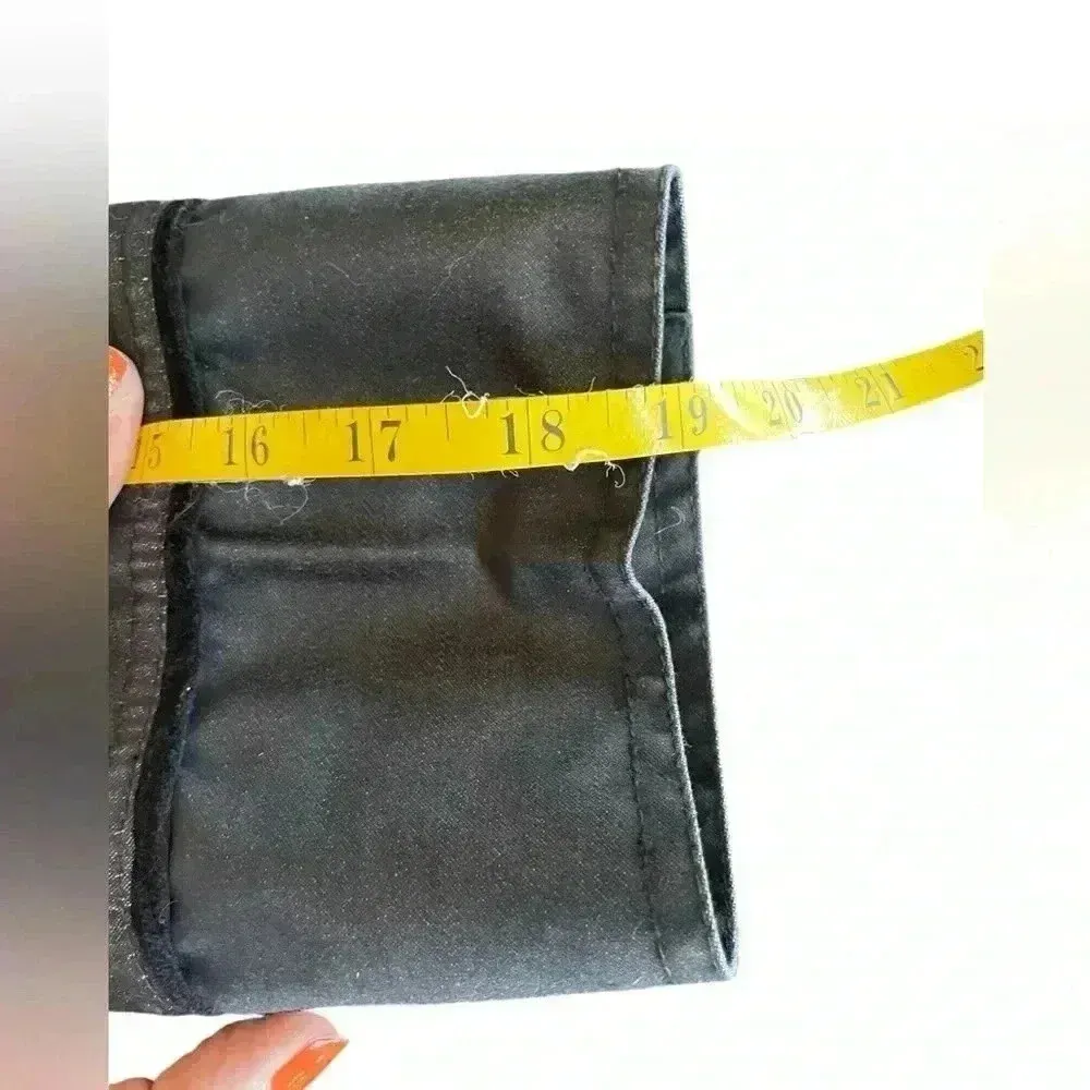 Willi Smith Black Double Breasted Trench Coat Elastic Waist Button Front Small - Image 10