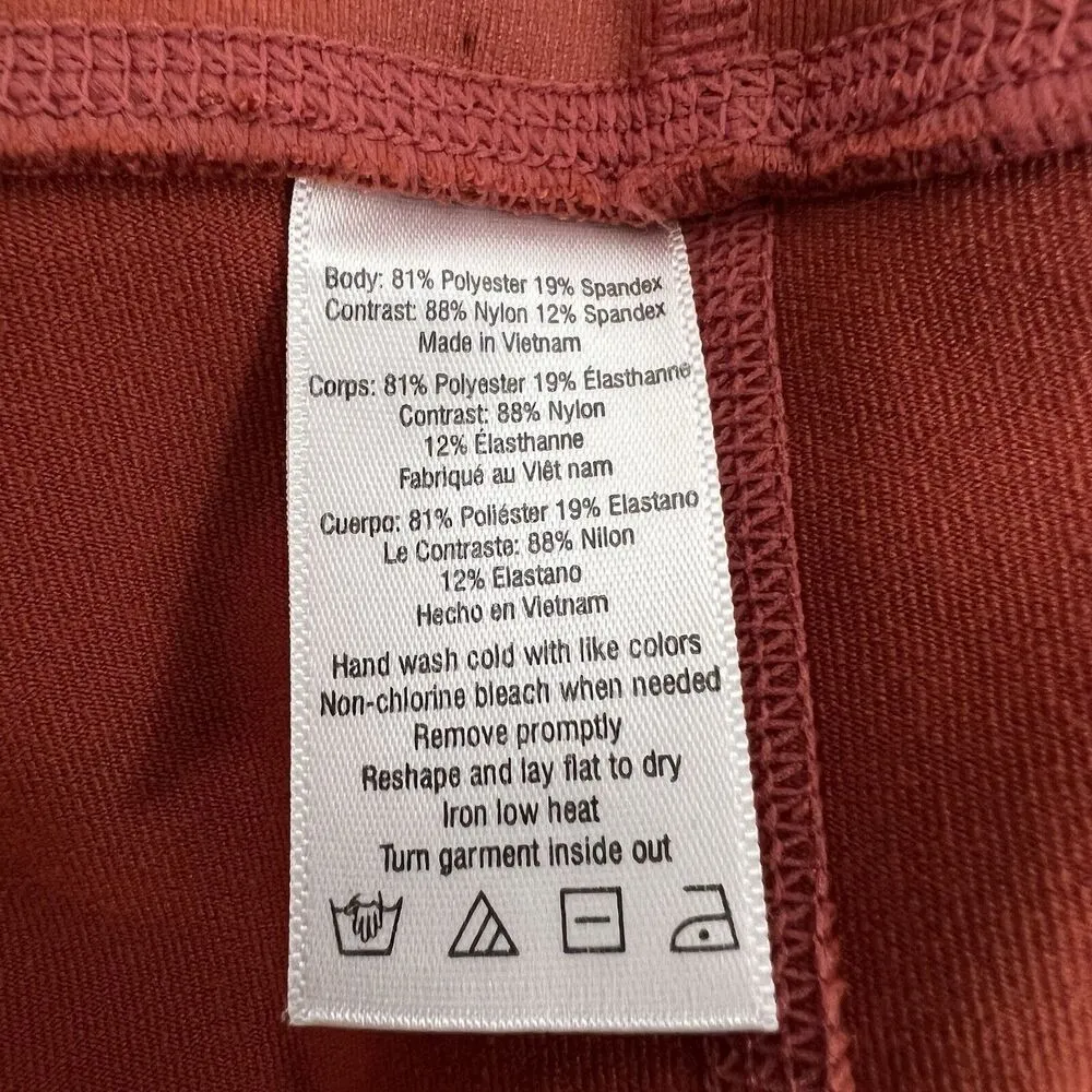 Alo Yoga Edge Sunbaked Capri Airbrush Cropped Leggings Burnt Orange Size M - Image 7