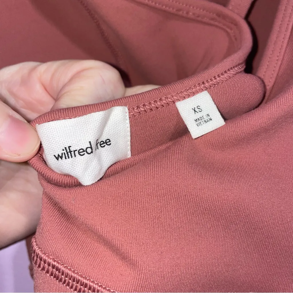 Aritzia Wilfred Free Diverge Jumpsuit Women XS Cinder Pink Athleisure Yoga Gym - Image 8