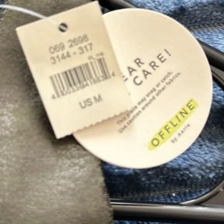 Aerie OFFLINE Stretch Support Bra Sports Bra Liquid Lok NWT Medium Army Charcoal - Image 4