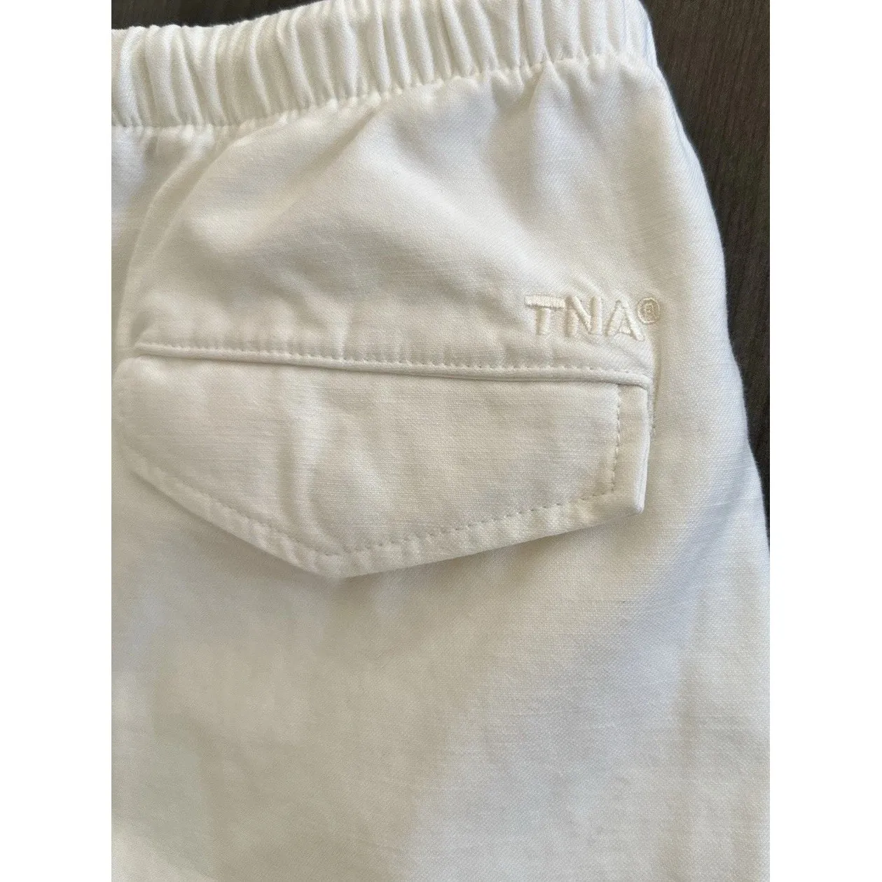 TNA Aviator Parachute Pants Women Small White Baggy‎ Oversized Skater Aritzia - Image 7