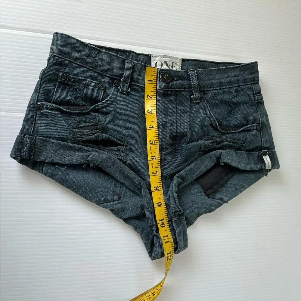 One Teaspoon x Free People Bandits Distressed Washed Black, 24 - Image 8