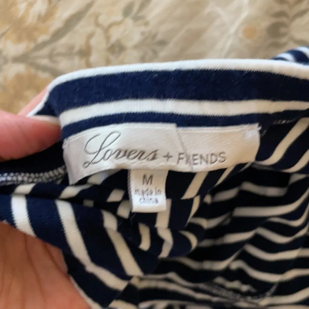 Lovers + Friends Take Me Away Wrap Midi Skirt in Nautical Navy Stripe Sz Medium - Image 8