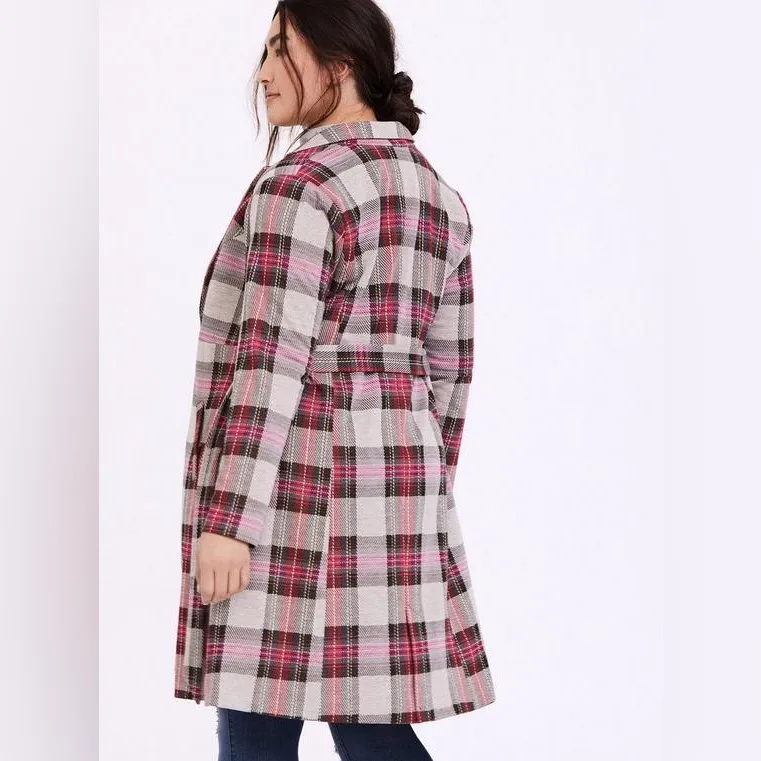 Torrid  Plaid Trench Coat - Size 18/20 (2) - Image 2