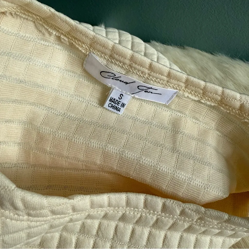 Cloud Ten Crop Top Elastic Waist Waffle Knit Pants Set - Image 10