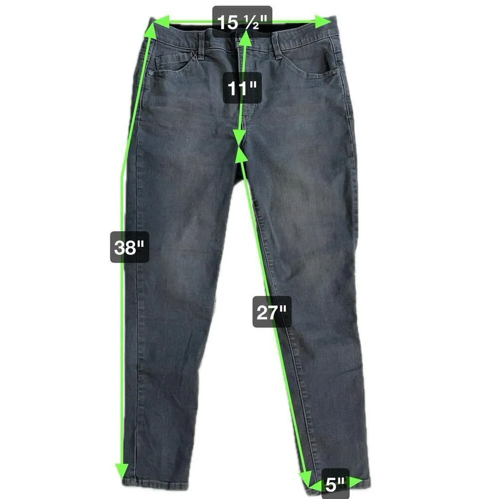 Democracy “Ab”Solution Tummy Slimming Gray Skinny Jeans Size 12 - Image 3