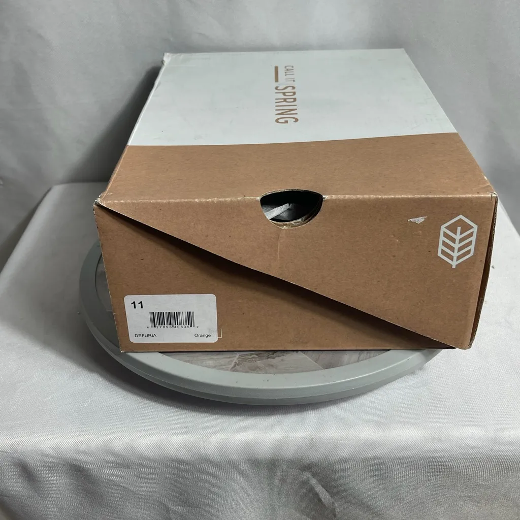 Call It Spring Defuria Orange Faux Suede Wrap Heel Sandals Womens Size 11 - Image 10