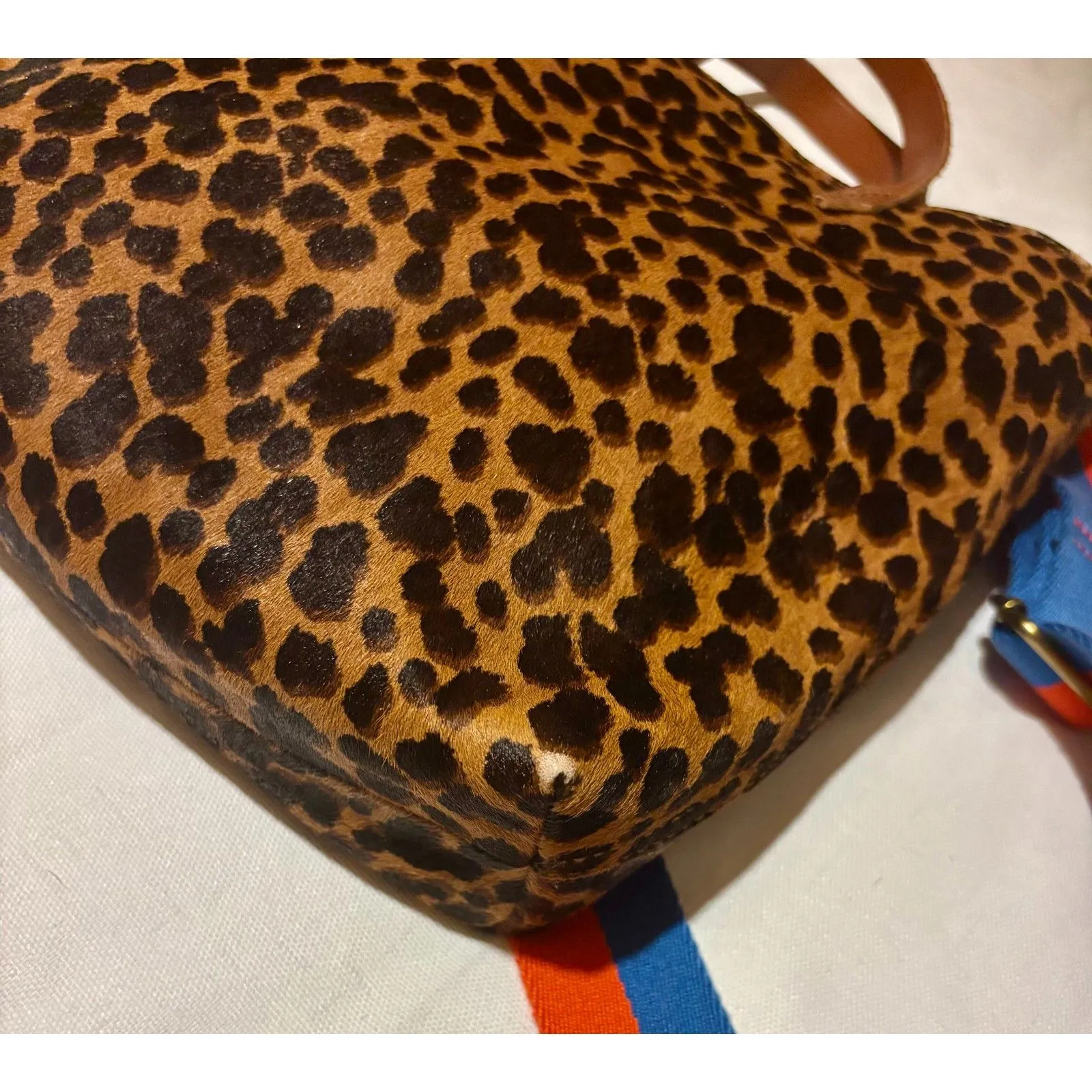 RARE Madewell x Kule The Small Transport Crossbody, Leopard Calf Hair - Image 8