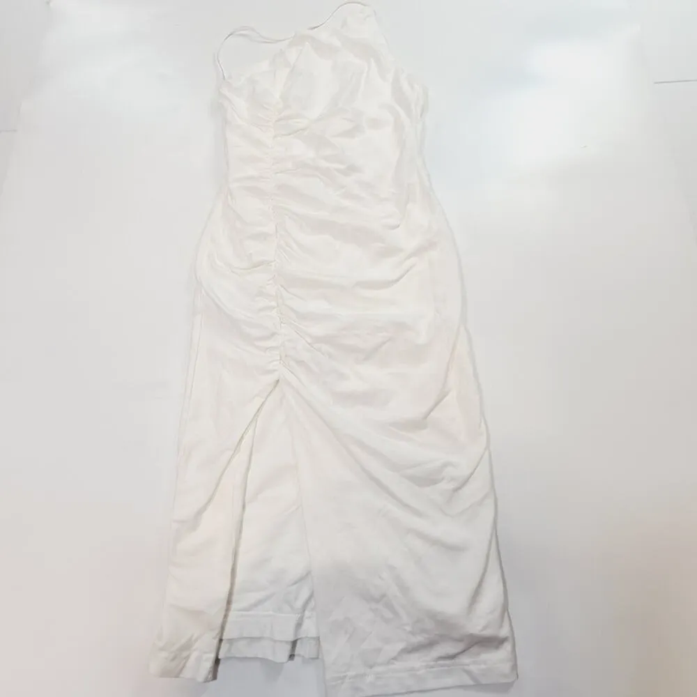 Superdown Brynn Ruched Midi Dress in White XS - Image 3