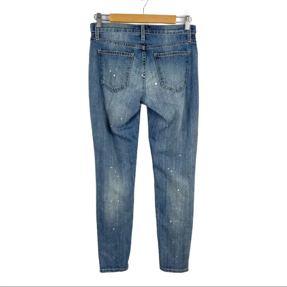 Current/Elliott Paint Splatter Stiletto Distressed Jeans 26 - Image 9