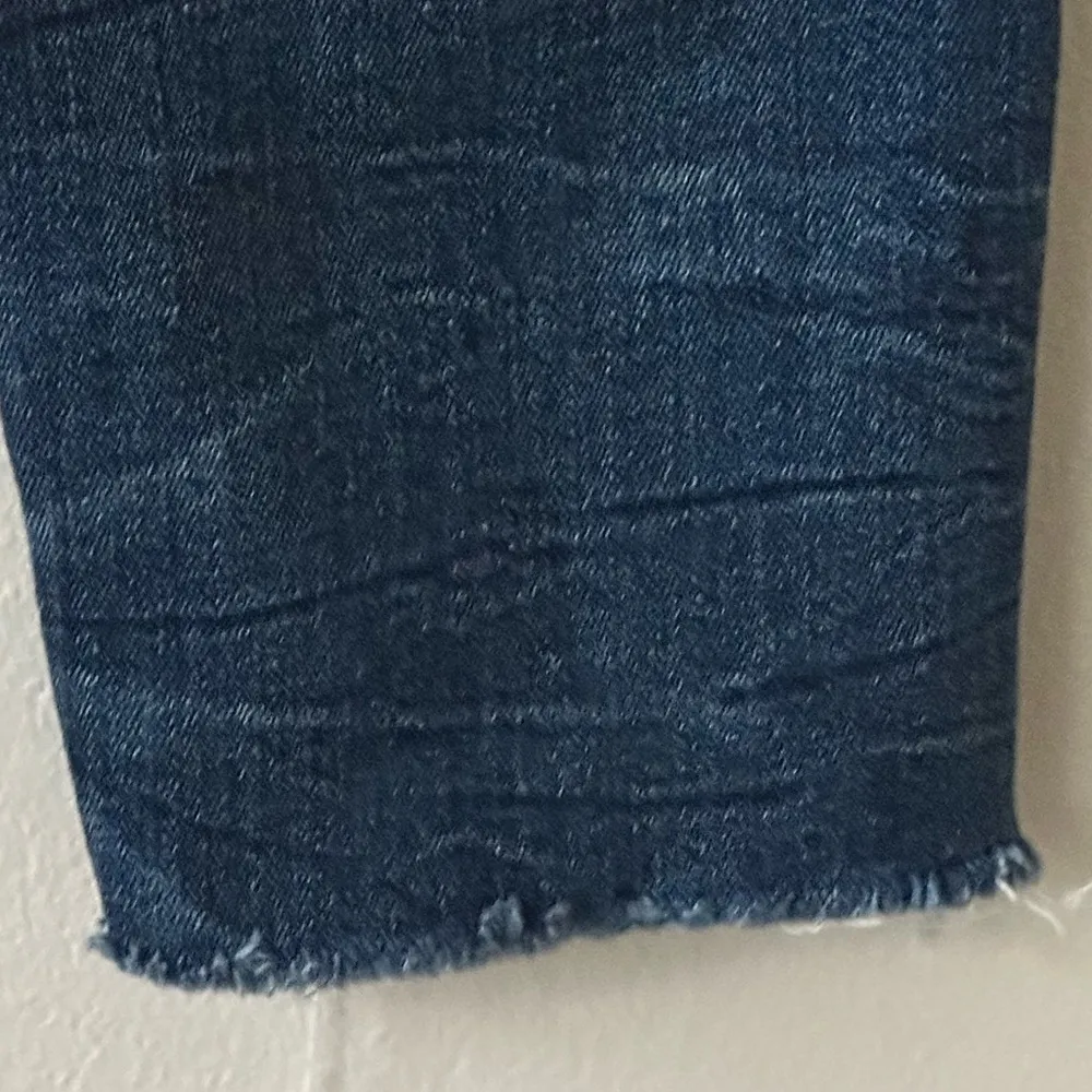 Zara Basic Z1975 Medium Wash Skinny Jeans Raw Hem Size 04 - Image 5