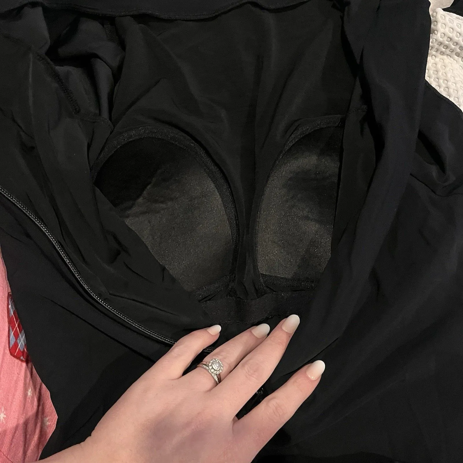 GOTTEX Profile Swimsuit Sz 12 Black White Zip Back Formation 1 Pc Beach - Image 6