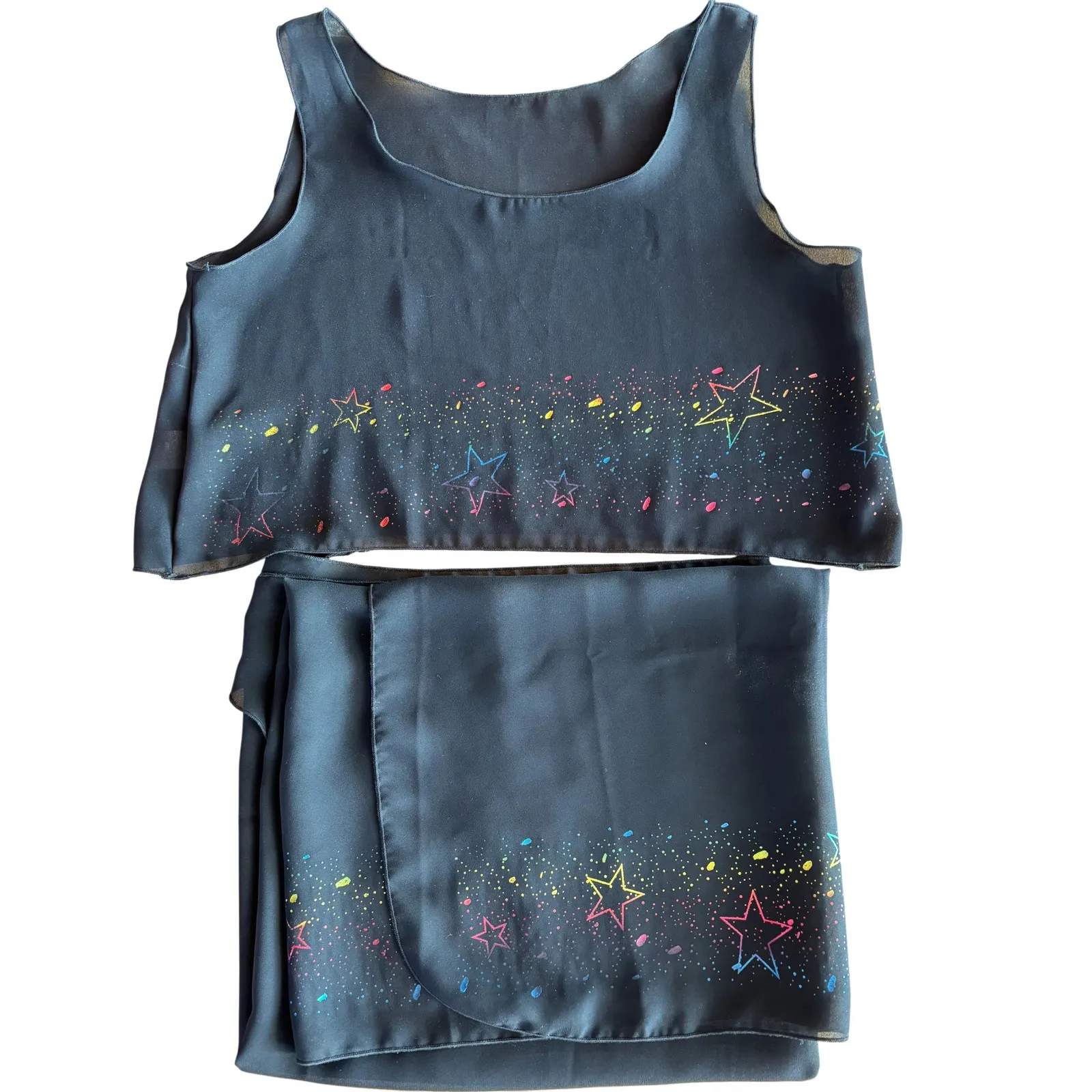 Venus Vintage Swim Wear Black Top C Bottom Moderate M Sarong Lot 4 Pc Bundle - Image 9