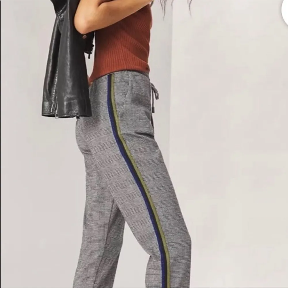 ANTHROPOLOGIE Maeve Bettie High Rise Tapered Houndstooth Pant Academia - Image 2