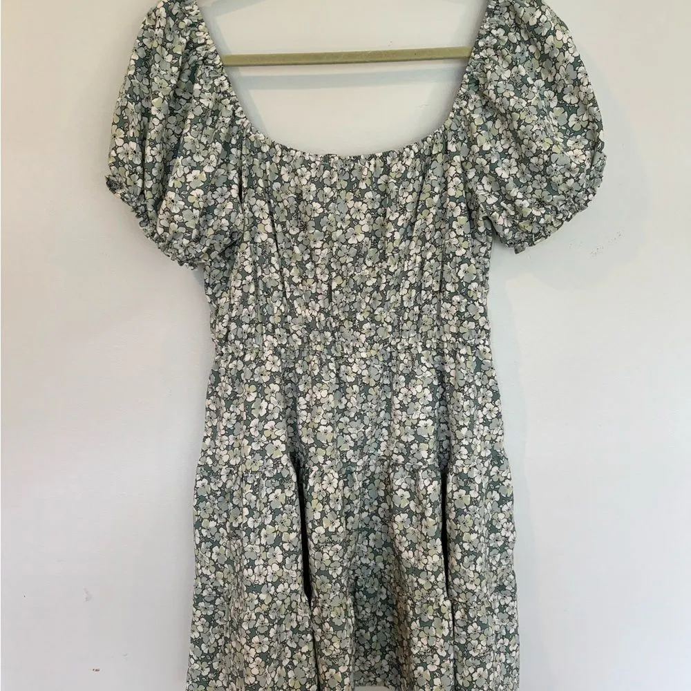 Floral Puff Sleeve Dress - Image 3