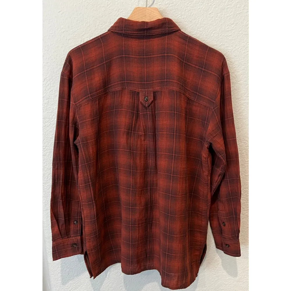 Madewell Oversized Flannel Button-Down Shirt Size Medium - Image 4