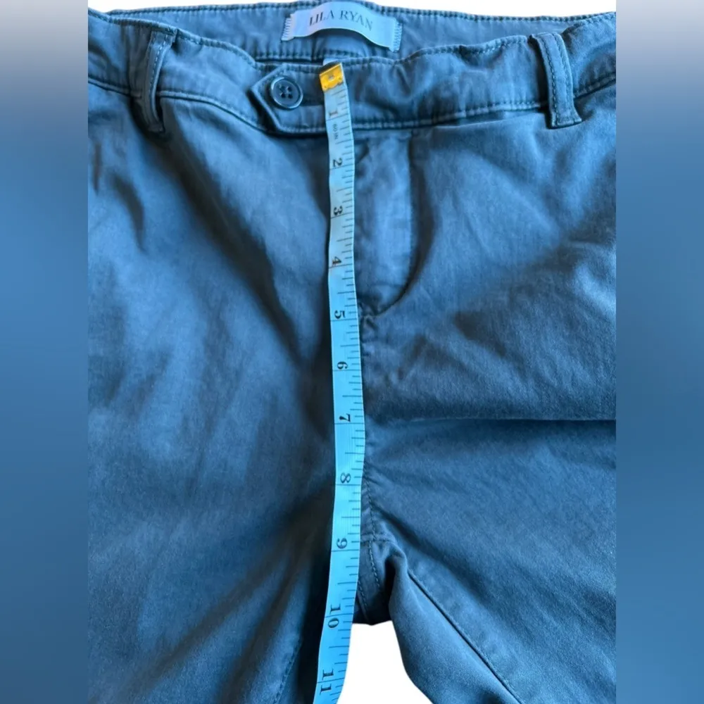 Women's Lila Ryan Pants Size 8 Green Casual Flat Front inseam 27 - Image 10