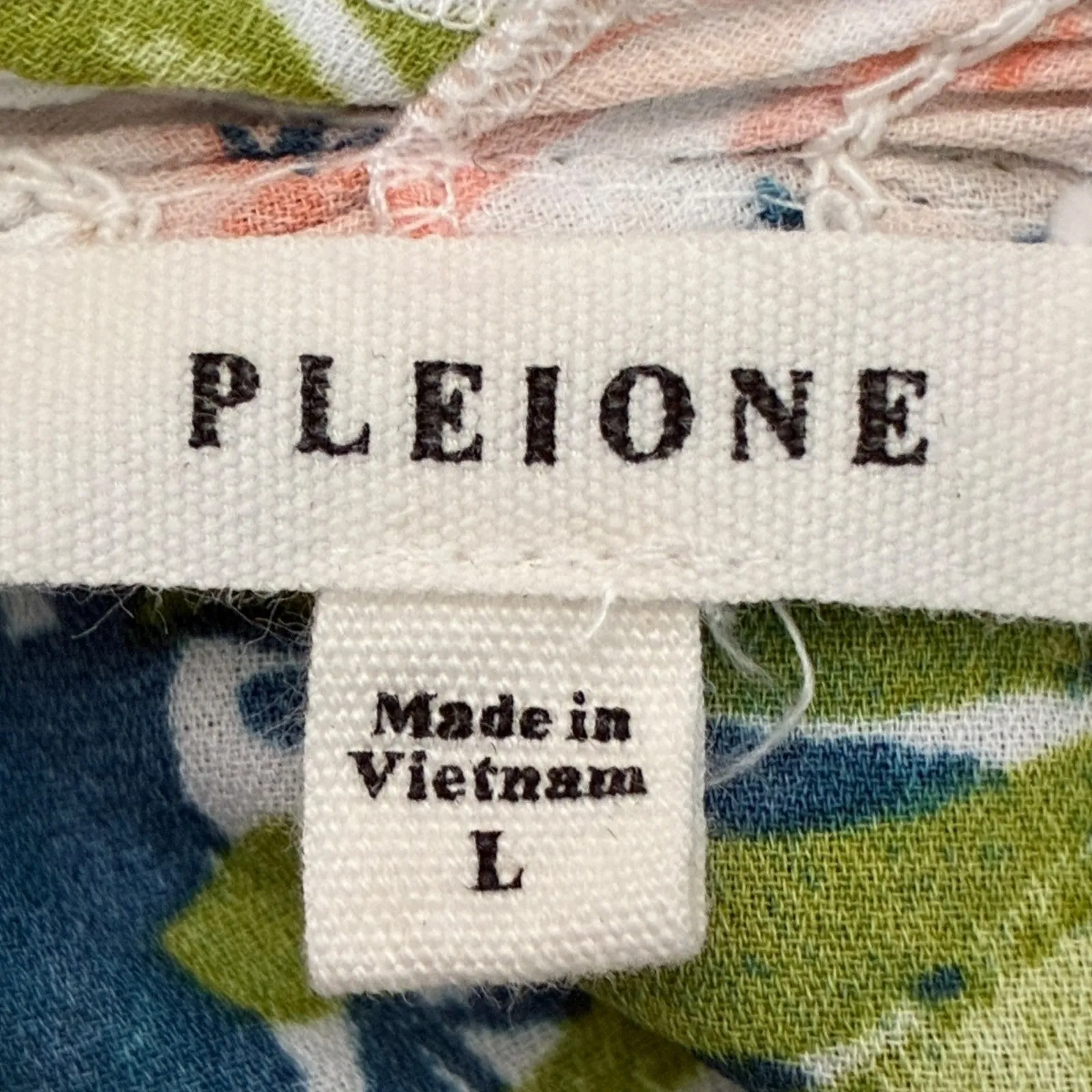 Pleione Womens Boho Tropical Floral Top Size L Multicolor Beachy Lightweight - Image 6