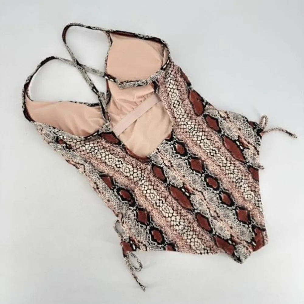 Kona Sol Medium Animal Print Snake Medium Coverage One Piece Bathing Suit NWOT - Image 9