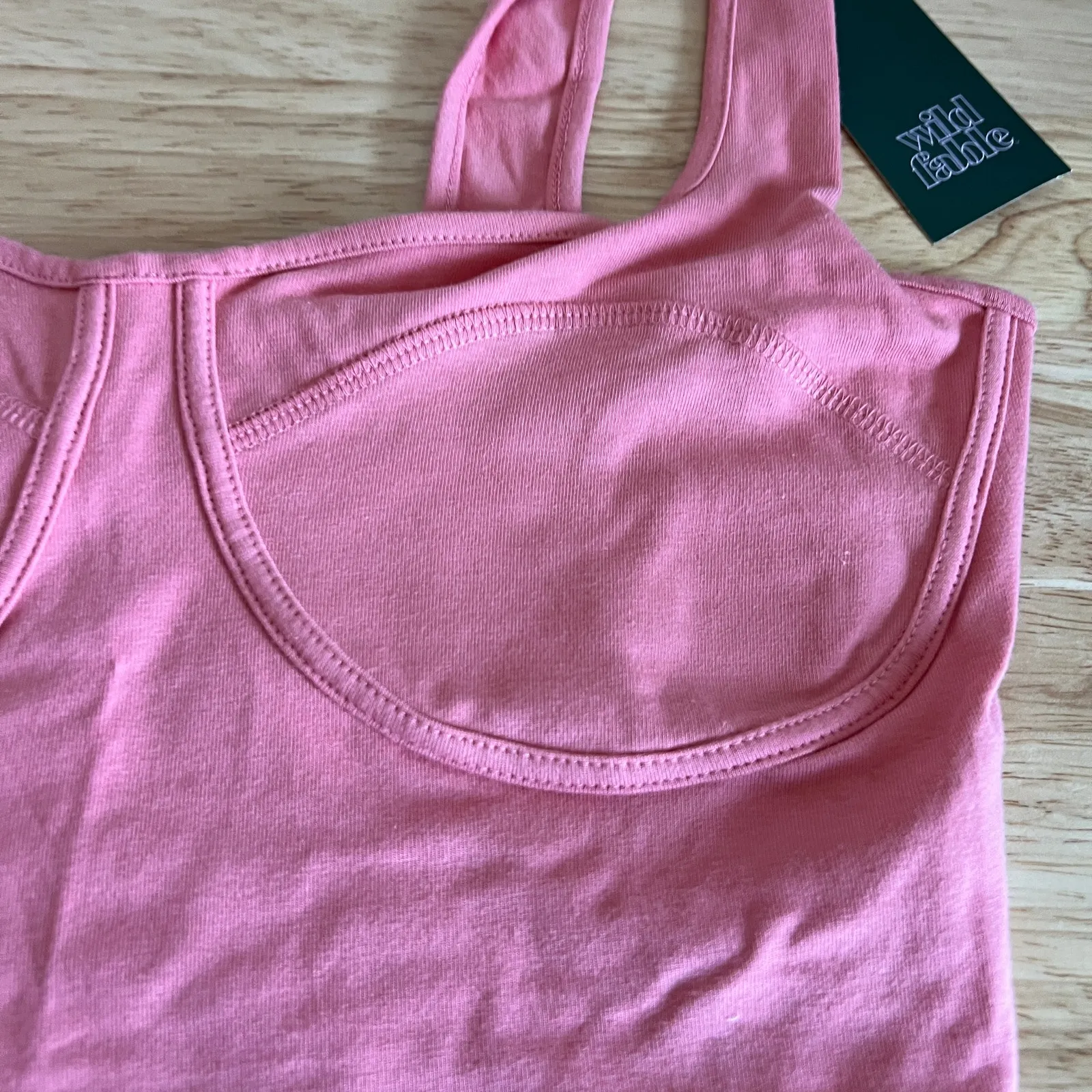 Wild Fable Women's Pink Bustier Cropped Tank Top - Size XS - NWT - Image 6