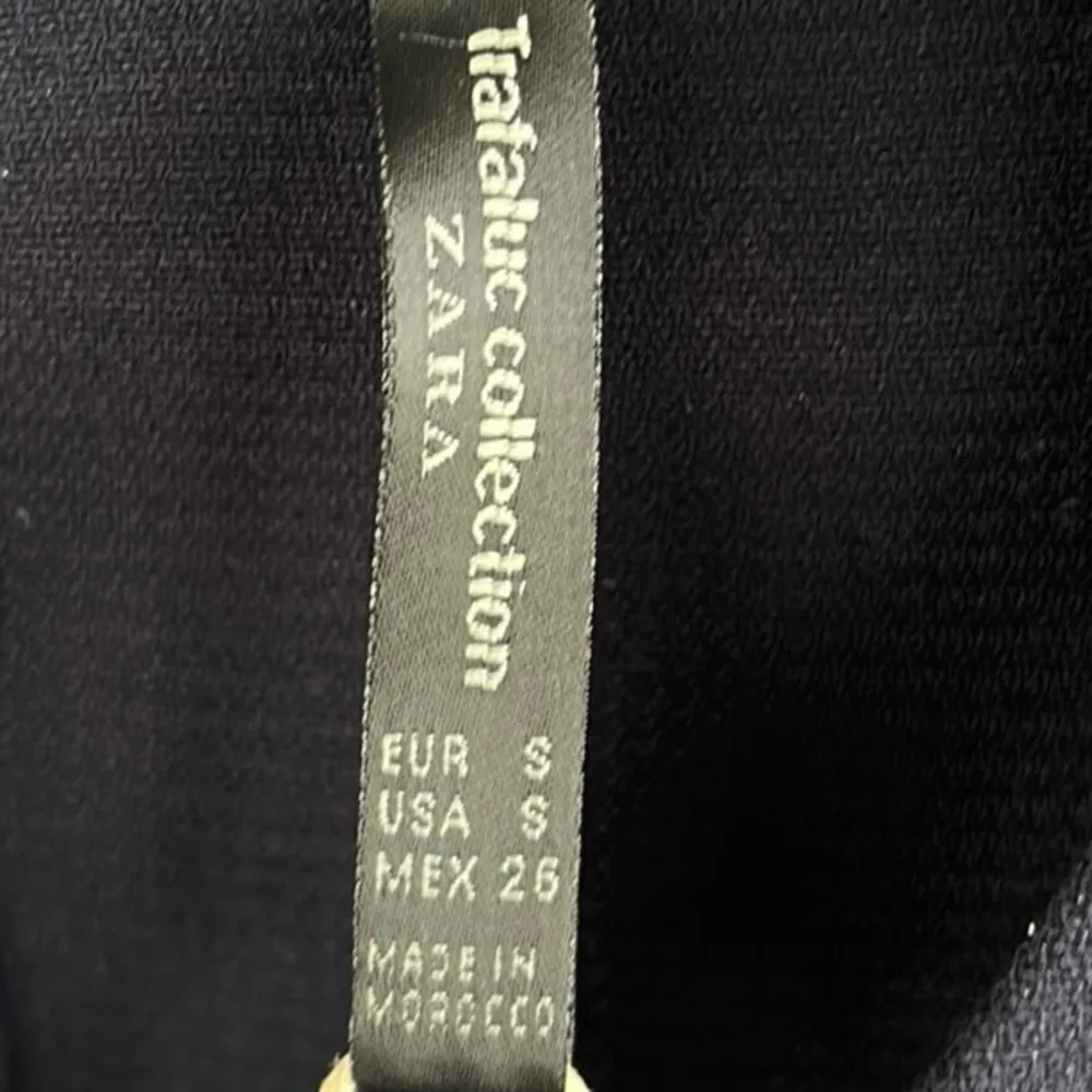 NWT Zara Ruffled Sweatshirt / Button Front Combo Top Blue White Oversized Small - Image 4