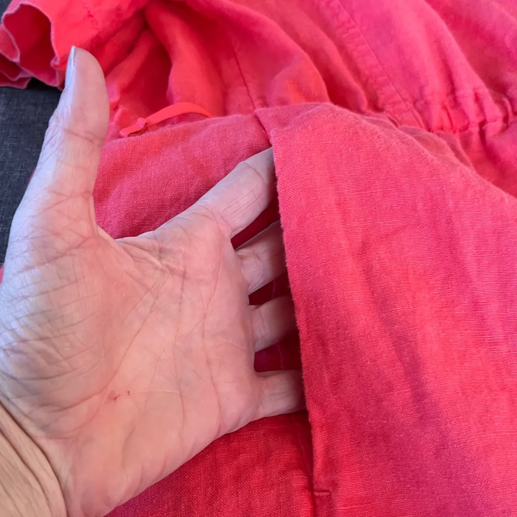 Athleta 100% linen wrap/Shirtdress.  Size 2 - Image 4