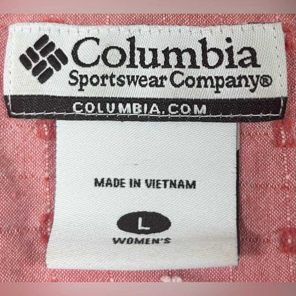 Columbia Sportswear Women’s Size L Red Embroidered Button Up Shirt - Image 2