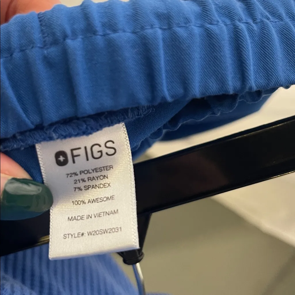 FIGS WOMENS SCRUB PANTS BLUE XS - Image 5