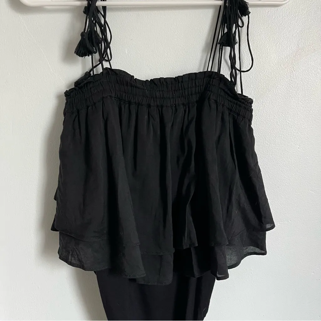 Free People • Black Tassel Ruffle Bodysuit - Image 8