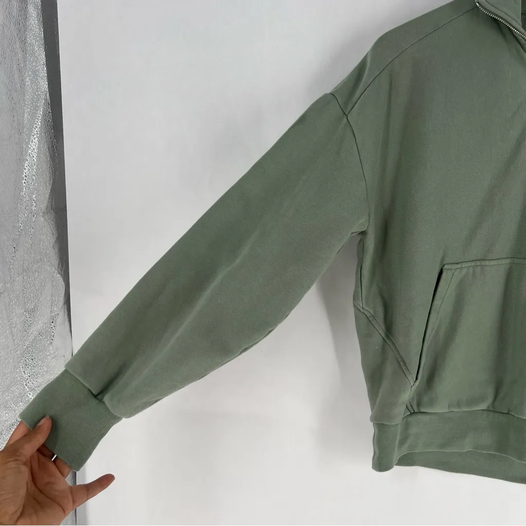 Rag &‎ Bone City Half Zip Organic Cotton Dropped Shoulder Mock Neck Sweatshirt S - Image 4