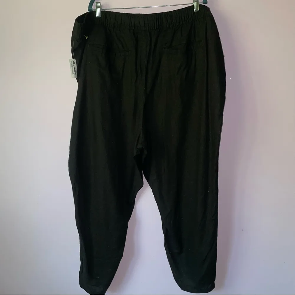 NEW Old Navy Size 3X Black Linen Pants Lagenlook Beach Vacation - Image 5