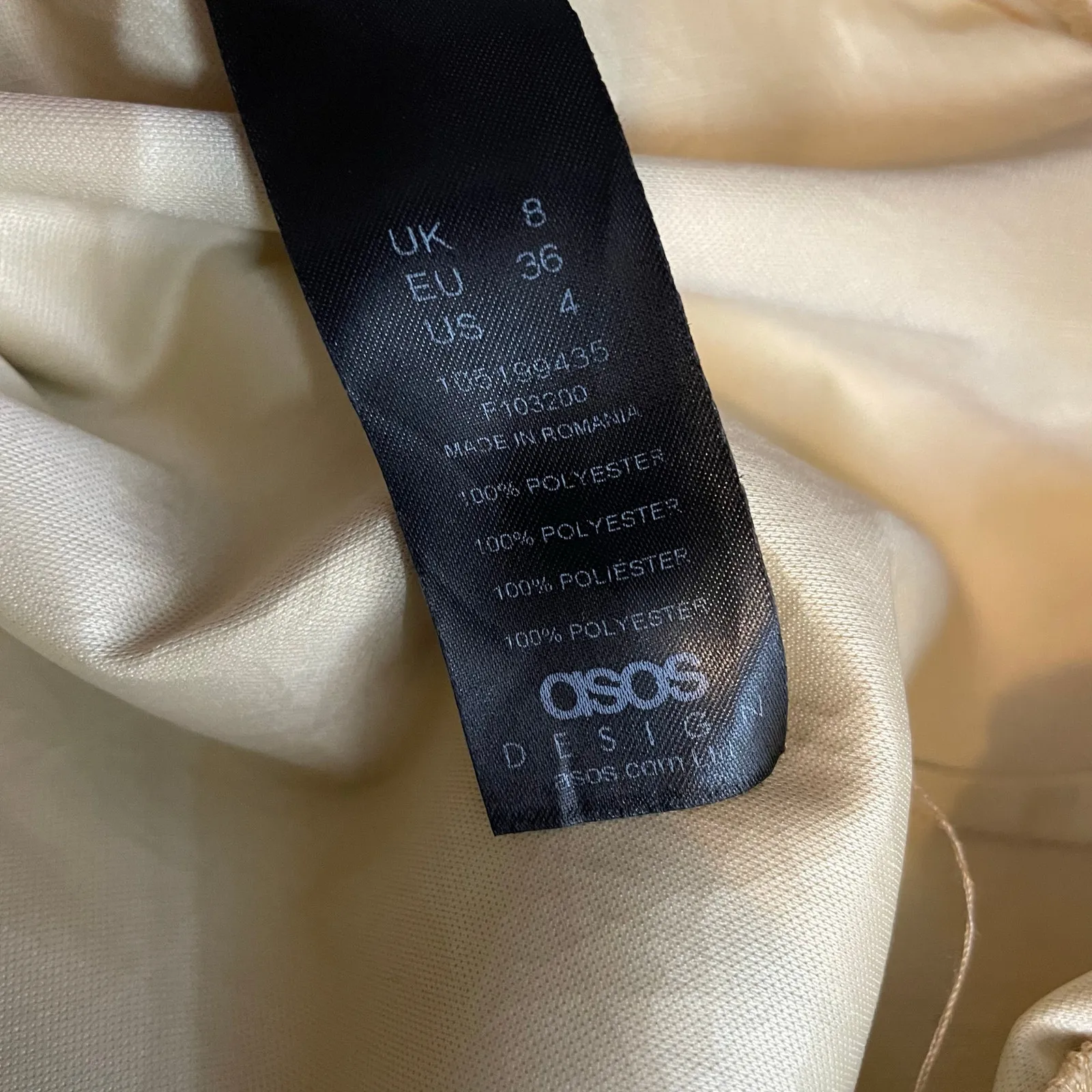 Asos Faux Croc Leather High Waist Straight Leg Pants Camel Tan Classic Womens 4 - Image 13