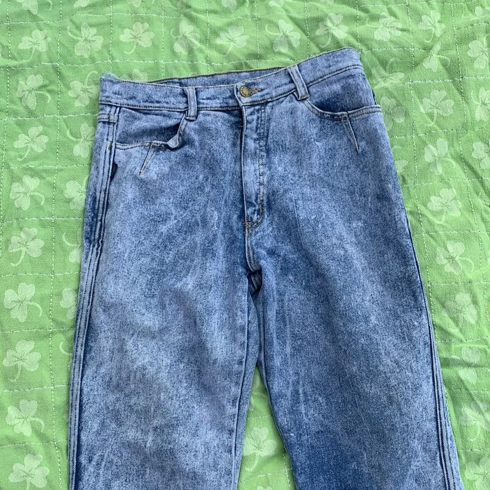 Vintage Jean Perris Acid Washed Jeans Size 27 Blue - Image 2