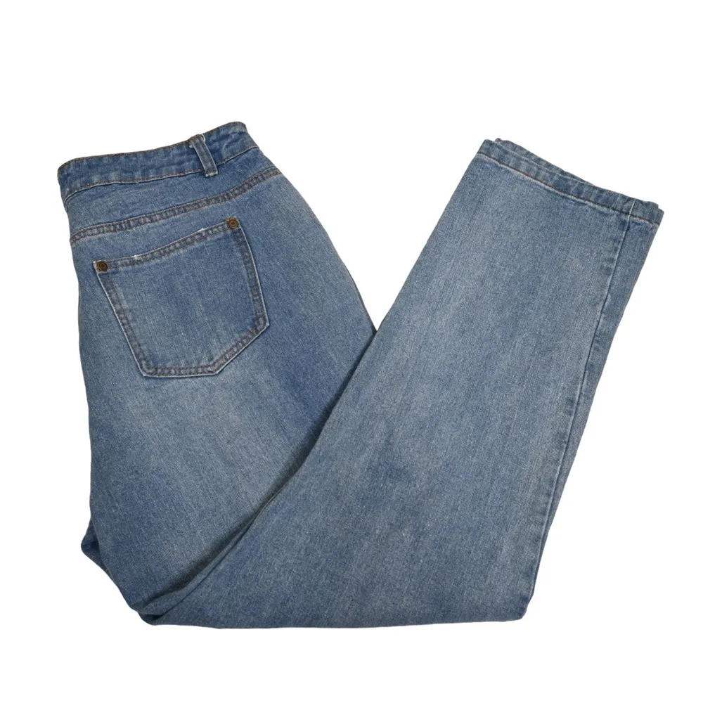 Chelsea & Violet Womens 31 Distressed Straight Leg Ankle Jeans - Image 3