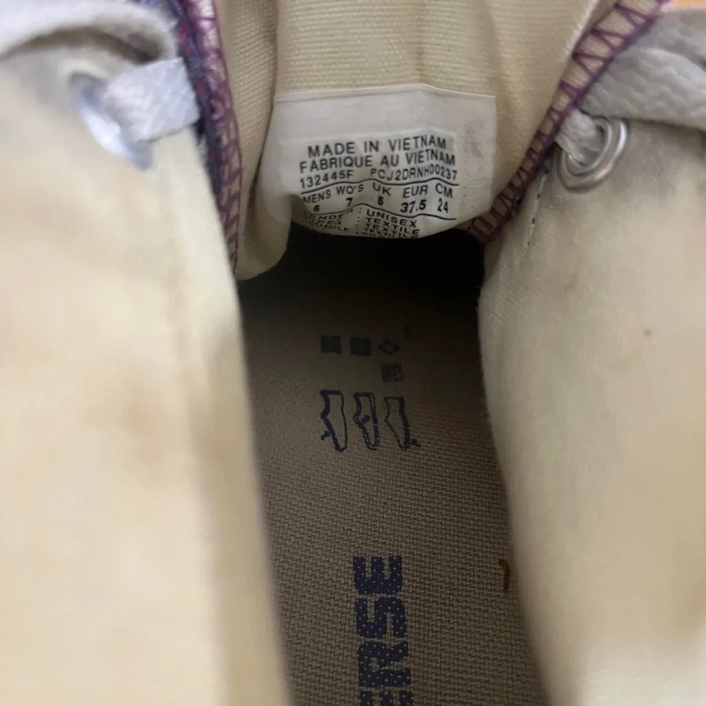 Converse CTAS Purple Double tongue layered Sneakers Women’s size 7 Men’s 6 - Image 8