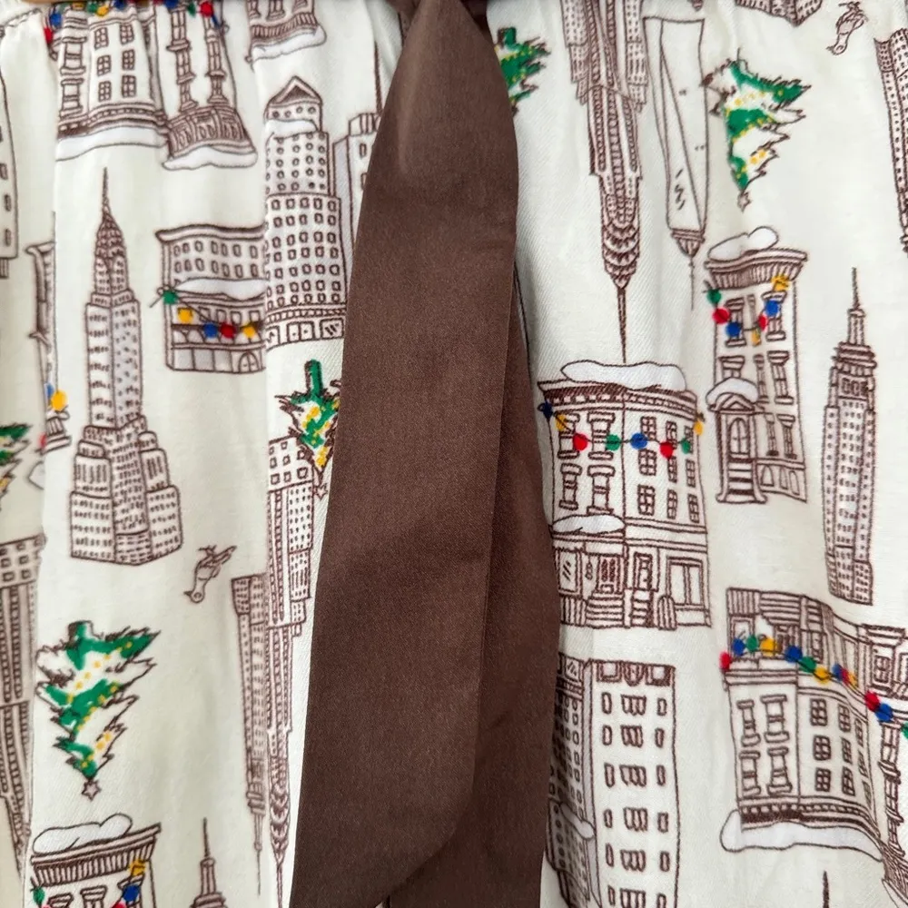 New American Eagle women’s NYC Pajama lounge pants Brown X - small - Image 6