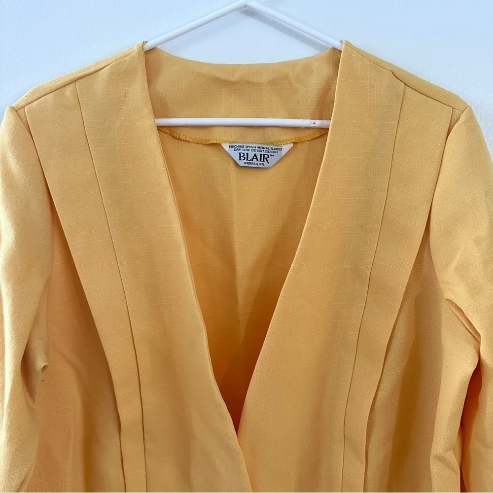 Blair Blazer Women Medium Formal Casual Classic Work Business Long Sleeve Yellow - Image 2
