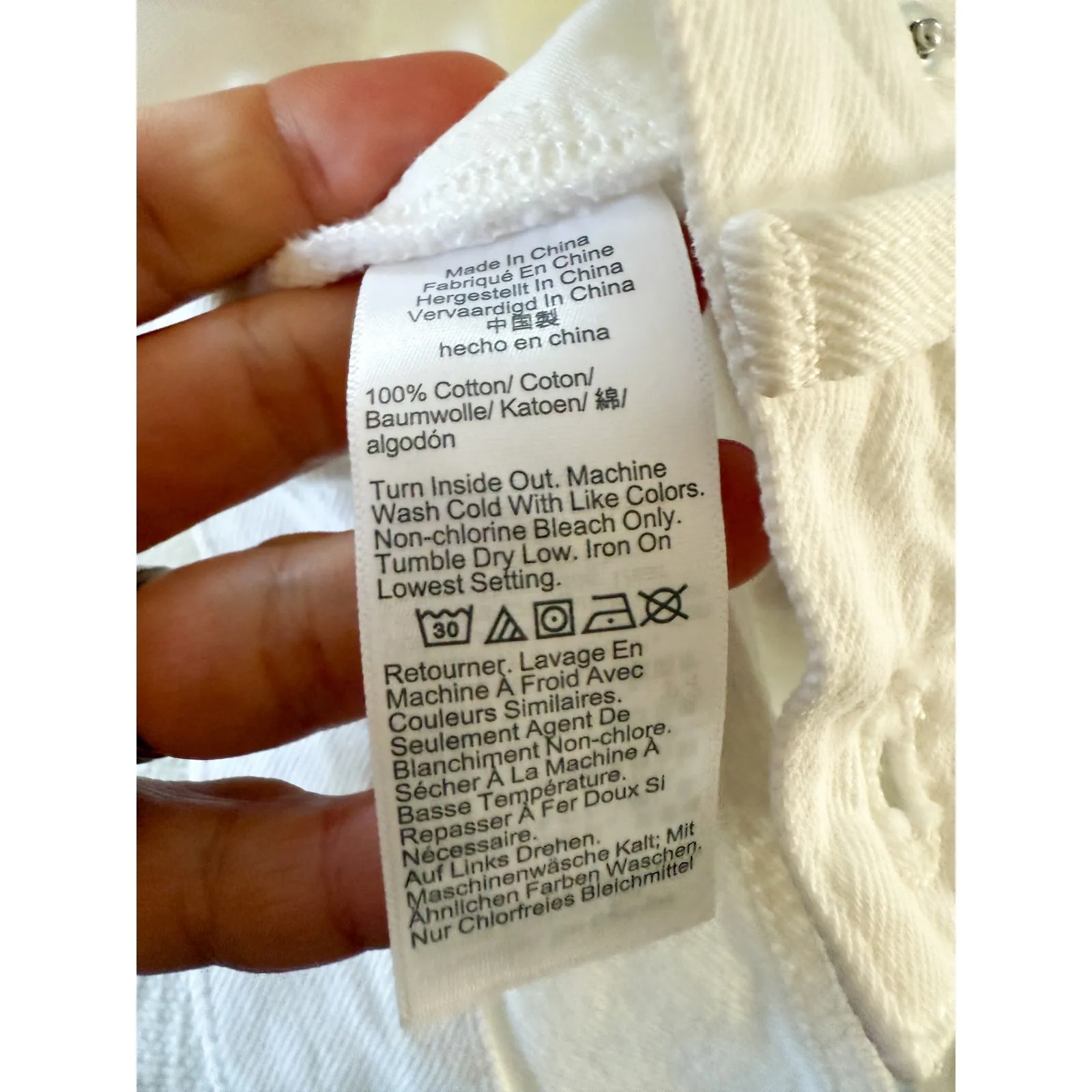 Madewell | NWT The 1997 Denim Bermuda Short in Pure White | Sz 32 - Image 8